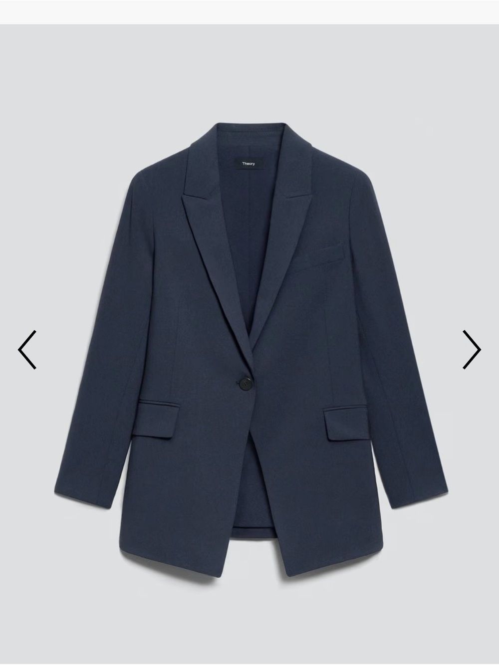 Theory Women's Etiennette Navy Single-Button Blazer